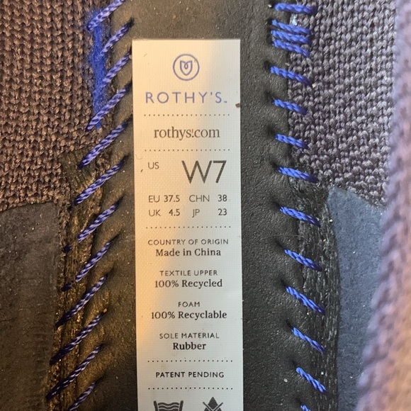Rothy's The Flat in Navy Size 7 - Picture 12 of 12